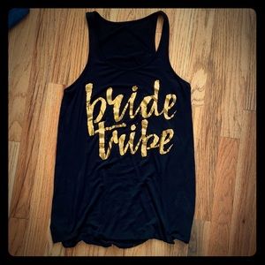 Bride Tribe Black tank top